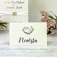 Svadobná menovka - J2178