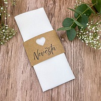 Svadobná manžeta na obrúsik - JU2177