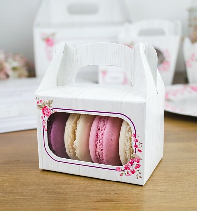 Svadobné krabičky na makronky - K12-2090-01