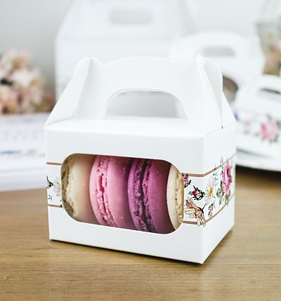 Svadobné krabičky na makronky - K12-2091-01
