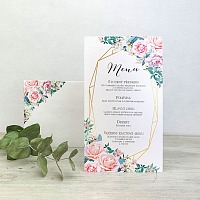 Svadobné menu s ružami
