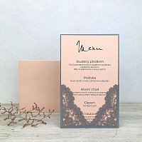 Svadobné menu s čipkou