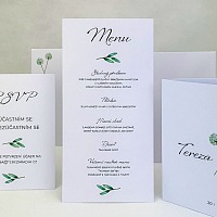 Svadobné menu s lístočkami