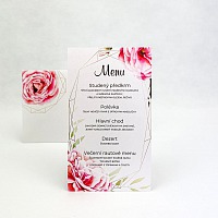 Svadobné menu s ružou