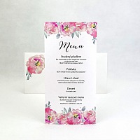 Svadobné menu s pivonkami