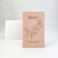 Svadobné menu s motýlikmi