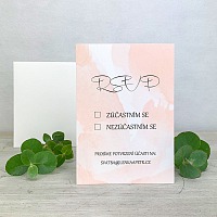 Svadobná odpovdná kartička akvarel