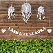 Svadobná girlanda - LÁSKA JE SLADKÁ - GR6005-02-S