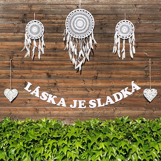 Svadobná girlanda - LÁSKA JE SLADKÁ - GR6005-02-S