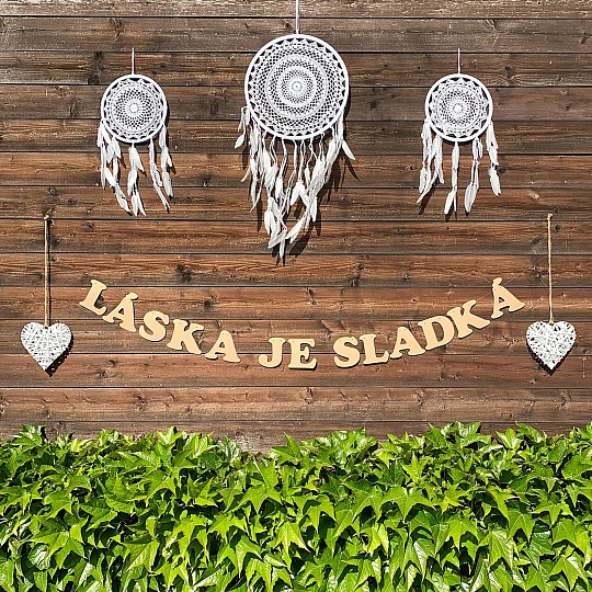 Svadobná girlanda - LÁSKA JE SLADKÁ - GR6005-25-S