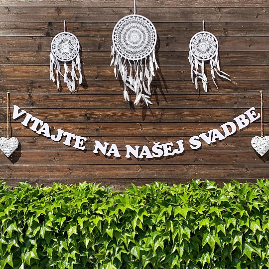 Svadobná girlanda - VITAJTE NA NAŠEJ SVADBE - GR6007-02-S