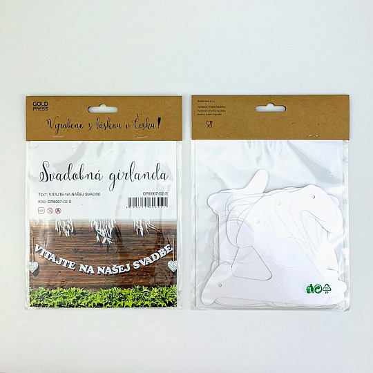 Svadobná girlanda - VITAJTE NA NAŠEJ SVADBE - GR6007-02-S