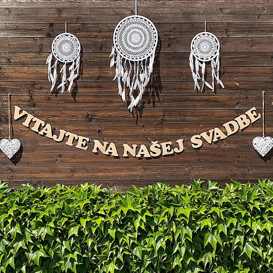 Svadobná girlanda - VITAJTE NA NAŠEJ SVADBE - GR6007-25-S