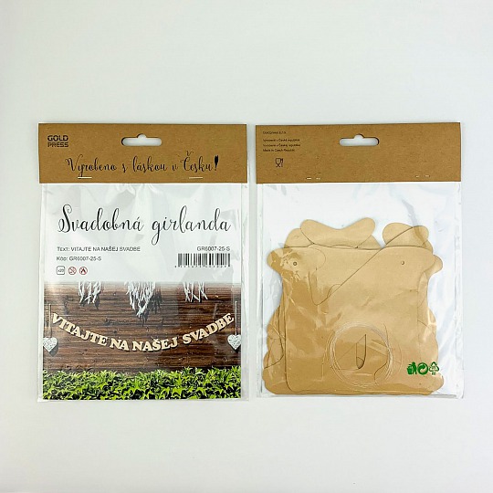 Svadobná girlanda - VITAJTE NA NAŠEJ SVADBE - GR6007-25-S