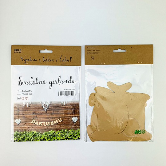 Svadobná girlanda - ĎAKUJEME - GR6009-25-S