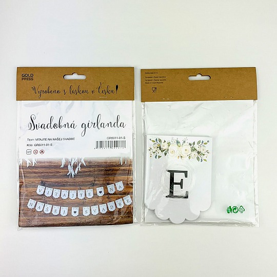 Svadobná girlanda - VITAJTE NA NAŠEJ SVADBE - GR6011-01-S