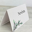 Svadobná menovka s vetvičkou rozmarínu