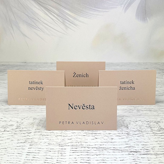 Svadobná menovka - J2173A