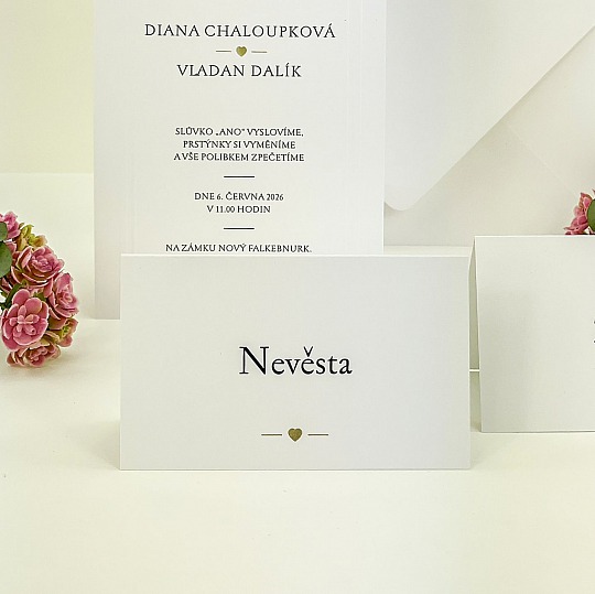 Svadobná menovka - J2207