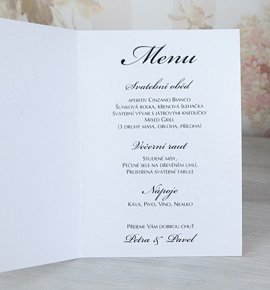 Svadobné menu - M2065