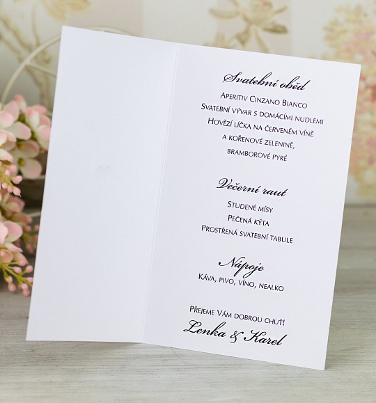 Svadobné menu - M2097B