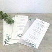 Svatební menu s větvičkou blahovičníku