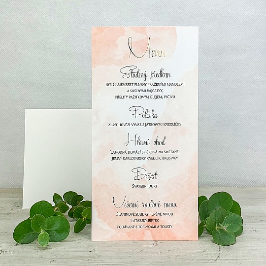 Svadobné menu akvarel