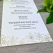 Svadobné menu so zlatými kvety