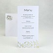 Svadobné menu so zlatou razbou kvetín