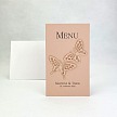 Svadobné menu s motýlikmi