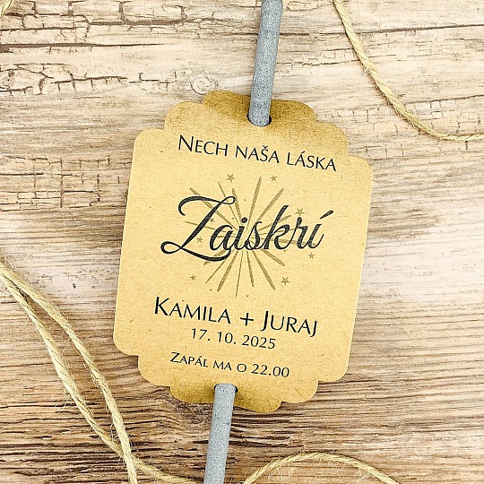 Svadobná kartička na prskavky na mieru - PR02-6001-NM-10