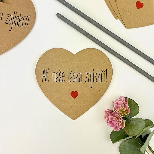 Srdiečko na svadobnú prskavku (8 ks) - PR04-6006-10