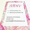 Svadobná kartička s akvarelovou kresbou kvetín