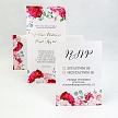 Svadobná kartička s ružami a pivonkami