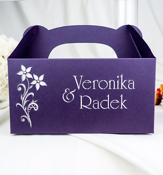 Svadobná krabička na výslužku s menami - K63-910B-NM-12